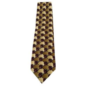 J GARCIA 100%‎ Silk Neck Tie Collection 14 Never Swat a Fly Men's Geometric Tan